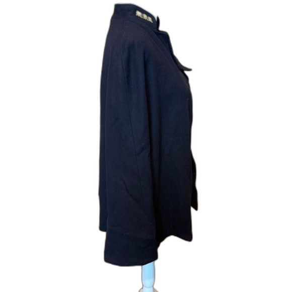 Vintage MCM Wool Nurse's Cape Wool Navy Red Lining One Size Prop Read - Picture 4 of 16